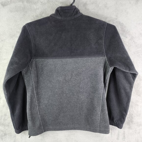 Mens Gray & Black Columbia Fleece Sweatshirt 1/4 Zip Long Sleeve Mock Neck M - Picture 10 of 12